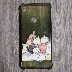Google Pixel 3 Case Clear with Cat Design Shockproof Bumper Protective Cell Phon
